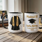 Personalized Graduation Mug, Class of 2026 Mug, College Graduated, New Graduate Gift, Faux 3D Mug - Flat Surface - image 2