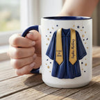 Personalized Graduation Mug, Class of 2026 Mug, College Graduated, New Graduate Gift, Faux 3D Mug - Flat Surface - image 4