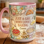Personalized Baker Mug, Faux 3D Effect Baking Tools Design, Kitchen Gift, Baking Lover Gift, Flat Surface - image 5