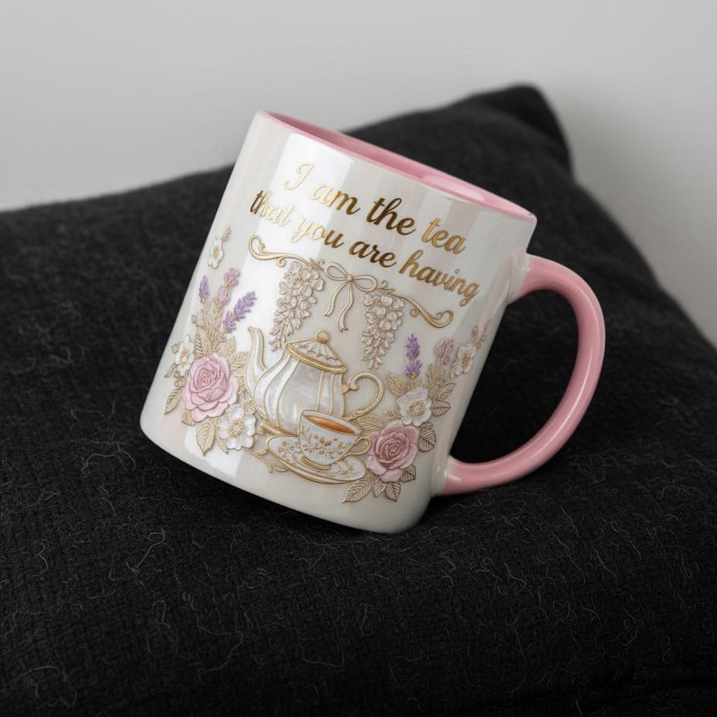 I Am The Tea You Are Having Mug, Drama Tv Series Quote Accent Mug, Sarcastic British Humor Cup - image 4