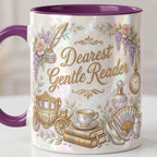 Dearest Gentle Reader Accent Mug, Bookish Tea Lover Mug, Romance Reader Gift, Faux 3D Effect - image 4