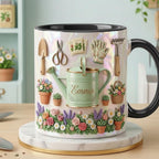 Personalized Gardening Accent Mug, Faux 3D Effect Mug, Gift for Mom Grandma - image 4