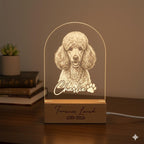 Personalized Poodle Dog LED Night Light — Custom Dog  Sympathy Gift, Dog Memorial Gift , Gift For Dog Lover, dog keepsake - image 5