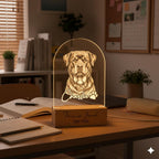Personalized Rottweiler  Dog LED Night Light — Custom Dog  Sympathy Gift, Dog Memorial Gift , Gift For Dog Lover, dog keepsake - image 4