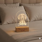 Personalized Dachshund Dog LED Night Light — Custom Dog  Sympathy Gift, Dog Memorial Gift , Gift For Dog Lover, Pet Portrait - image 4