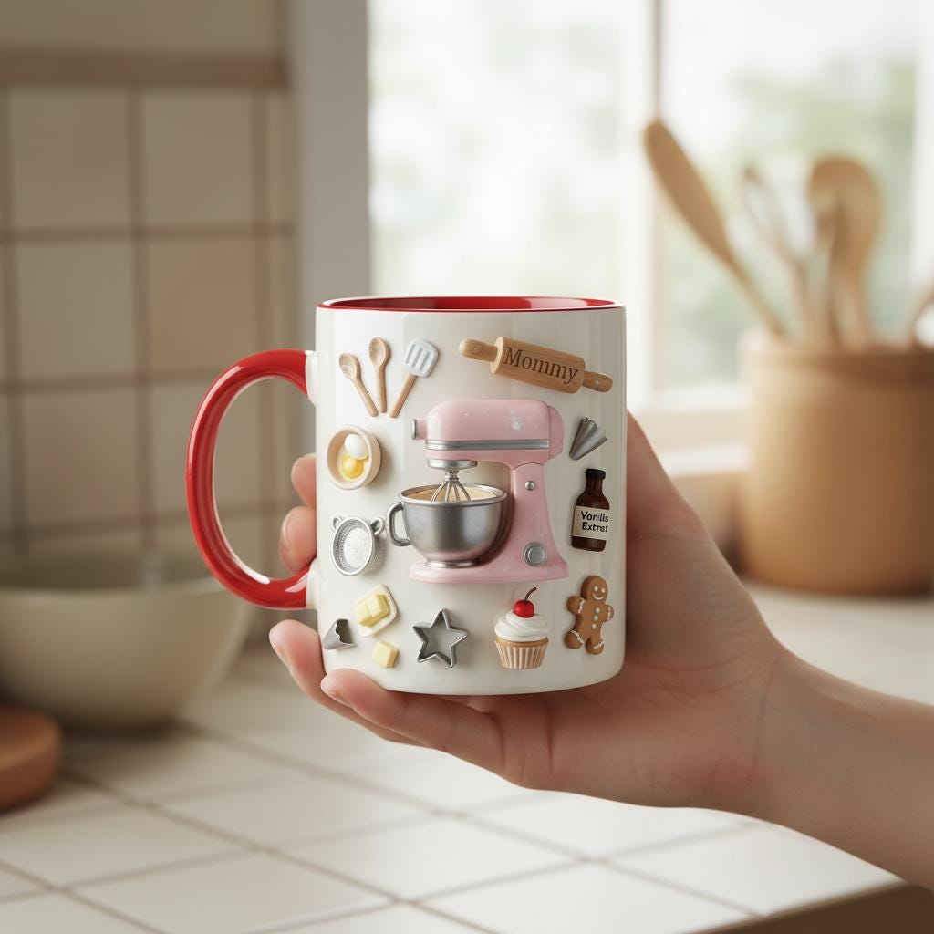 Personalized Baking Mug, Custom Name Cooking Lover Coffee Cup, for Men Women, Mothers Day Gift - image 3