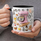 Personalized Baking Mug, Custom Name Cooking Lover Coffee Cup, for Men Women, Mothers Day Gift