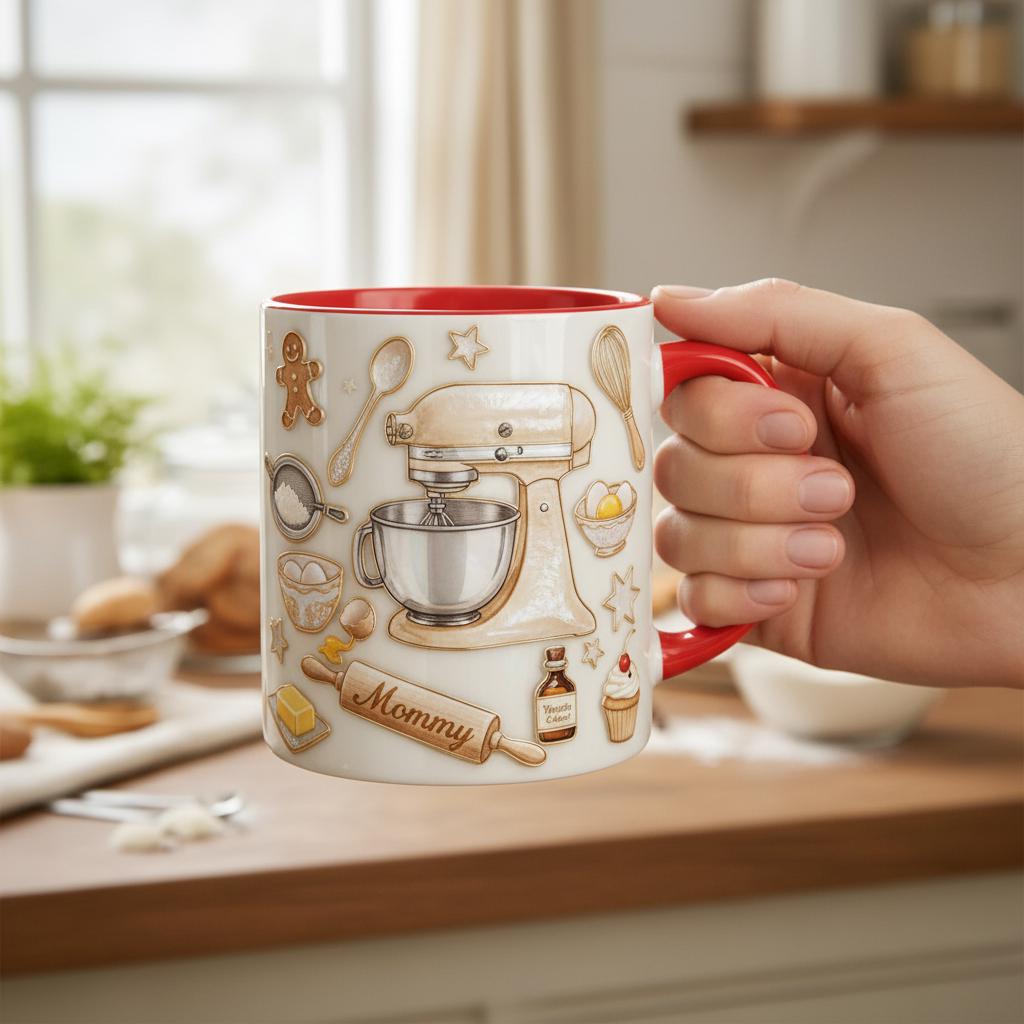 Personalized Baking Mug, Custom Name Cooking Lover Coffee Cup, for Men Women, Mothers Day Gift - image 3