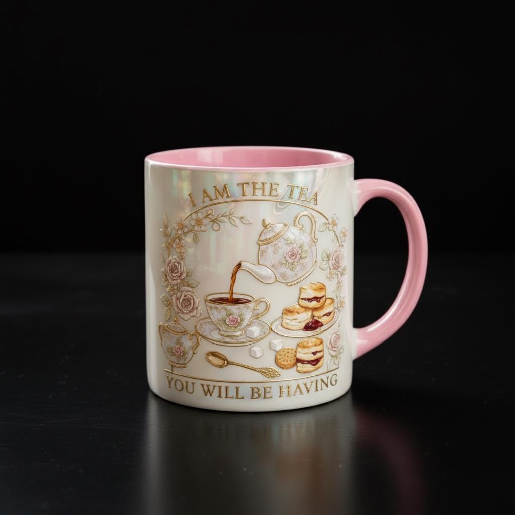 I Am The Tea You Are Having Mug, Drama Tv Series Quote Accent Mug, Sarcastic British Humor Cup - image 3