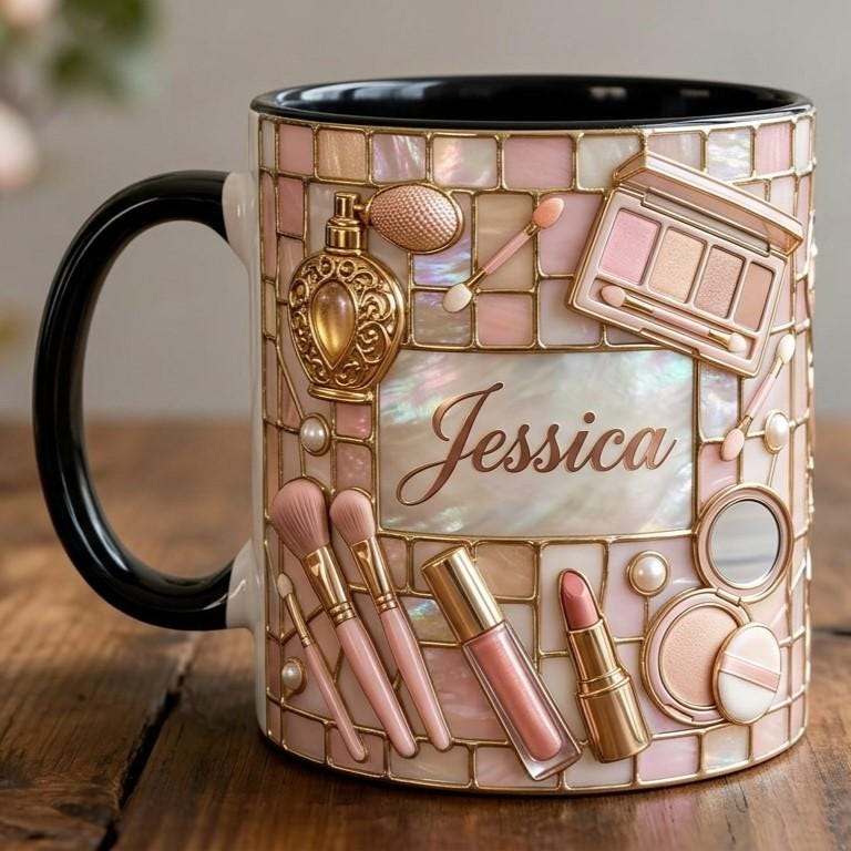 Custom Makeup Lover Mug, Personalized Beauty Salon Cup, Makeup Artist, Mothers Day Gift