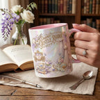 Dearest Gentle Reader Faux 3D Effect Acent Mug, Bookish Tea Lover Gift, Romance Reader Accent Mug - image 2