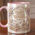 Dearest Gentle Reader Acent Mug,  Faux 3D Effect, Bookish Tea Lover Gift, Romance Reader Accent Mug - image 2