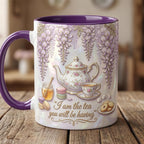 I Am The Tea That You Are Having Faux 3D Accent Mug, Bookish Tea Lover Gift, Romance Reader Accent Mug, BookTok Cup - image 3