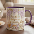 I Am The Tea That You Are Having Accent Mug, Faux 3D Effect Bookish Tea Lover Gift, Romance Reader Accent Mug - image 4