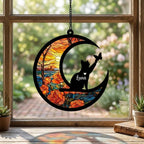 Personalized Cat Loss Sympathy Gift, Custom Cat Memorial Suncatcher, Pet lover Gift,In Loving Memory