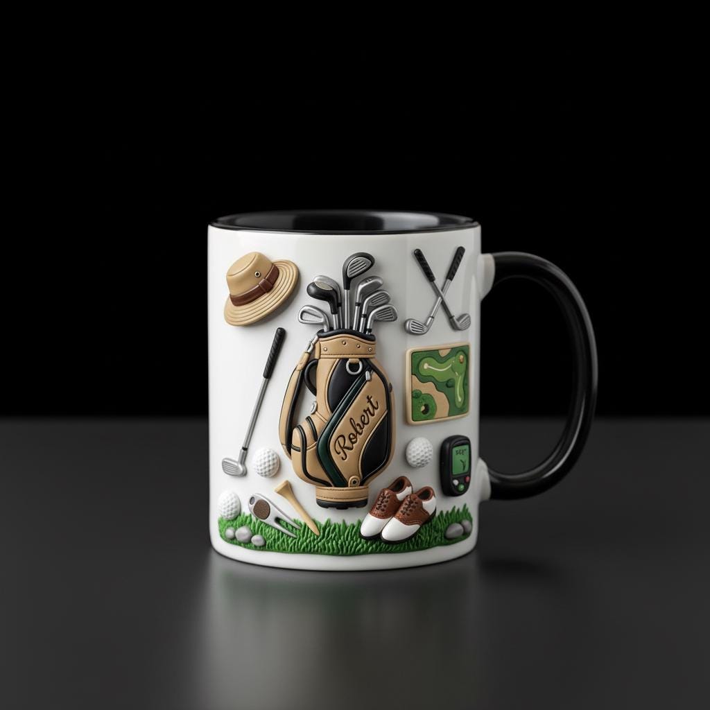Personalized Golf Mug, Custom Name Golfer Coffee Mug, Sports Lover, Gift for Him - image 4