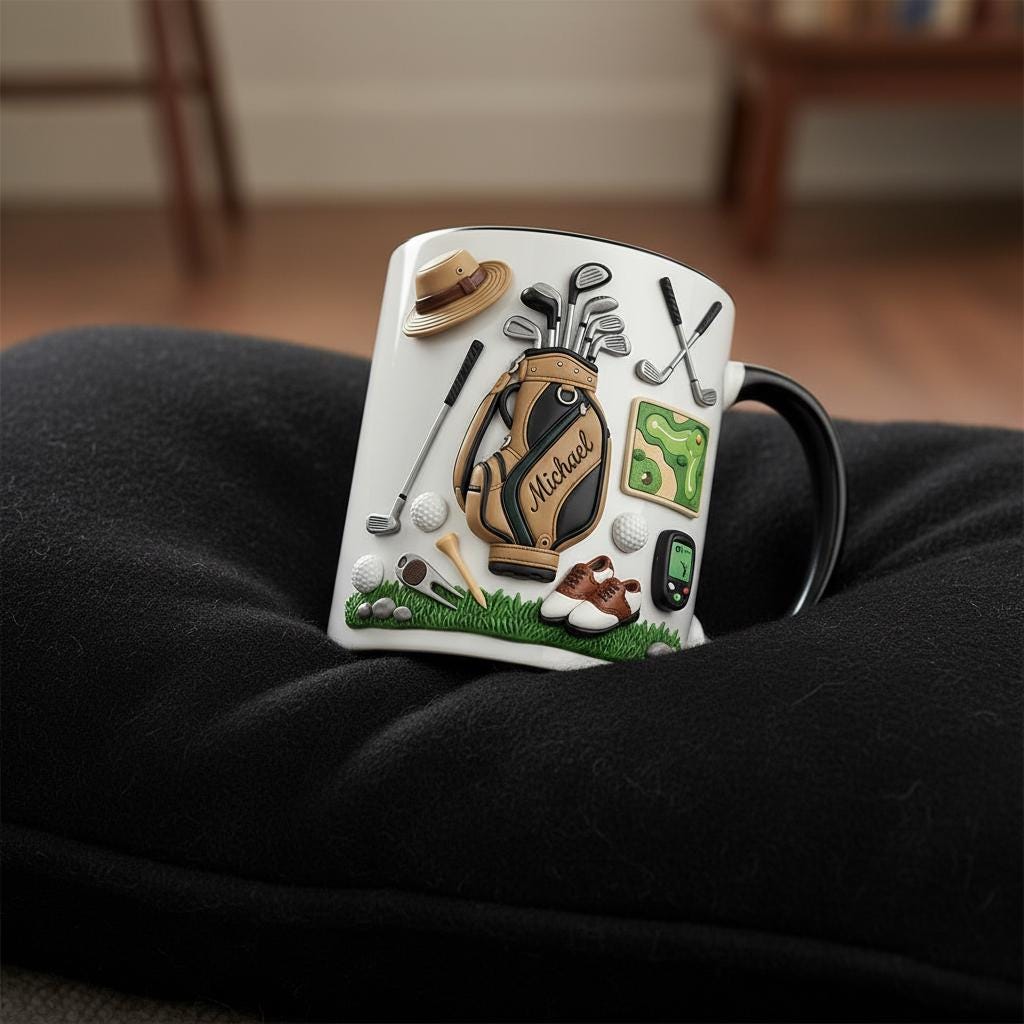 Personalized Golf Mug, Custom Name Golfer Coffee Mug, Sports Lover, Gift for Him - image 2