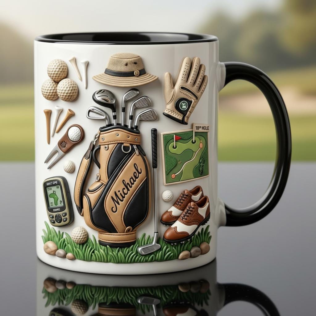 Personalized Golf Mug, Custom Name Golfer Coffee Mug, Sports Lover, Gift for Him - image 3