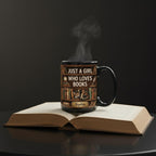 Personalized Book Cat Lover Mug, Custom Bookshelf with Sleeping Cat Coffee Cup, Gift for Reading Lover - image 2
