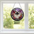 Personalized Himalayan Cat Portrait Stained Glass Suncatcher, Custom Pet Memorial Stained Glass Photo Suncatcher, Cat Loss Keepsake - image 2