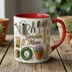 Personalized Gardening Accent Mug, Faux 3D Effect Mug, Gardening Gift for Mom Grandma - image 4
