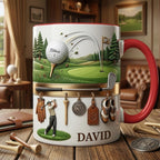 Custom Name Golf Faux 3D Accent Mug, Golf Accent Mug, Golf Lover Coffee Cup, Father's Day - image 4