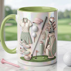 Personalized Golf Accent Mug, Golf Accent Mug, Golf Lover Coffee Cup, Mother's Day Gift, Faux 3D Effect - image 4
