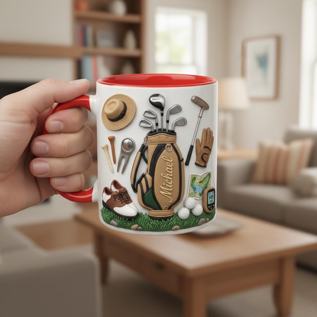 Personalized Golf Mug, Custom Name Golfer Coffee Mug, Sports Lover, Gift for Him - image 4
