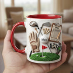 Personalized Golf Lover Mug, Custom Golfer Coffee Mug, Sports Gift for Him Her - image 3