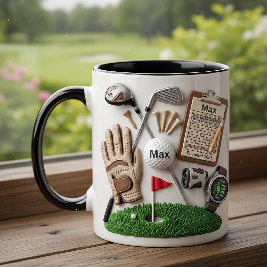 Personalized Golf Lover Mug, Custom Golfer Coffee Mug, Sports Gift for Him Her - image 4