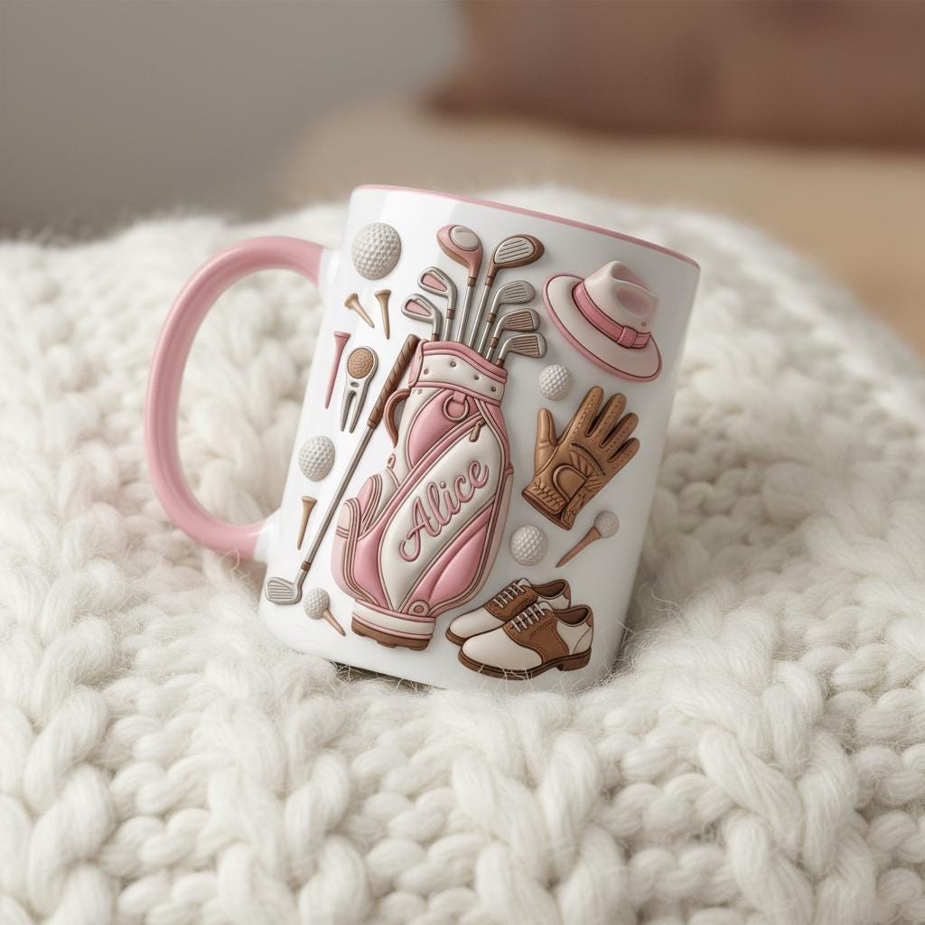 Personalized Golf Lover Mug, Custom Golfer Coffee Mug, Sports Gift for Her - image 2