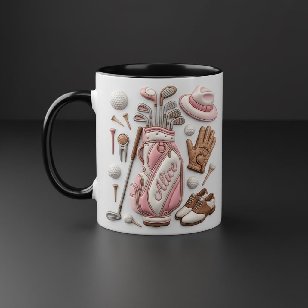 Personalized Golf Lover Mug, Custom Golfer Coffee Mug, Sports Gift for Her - image 3