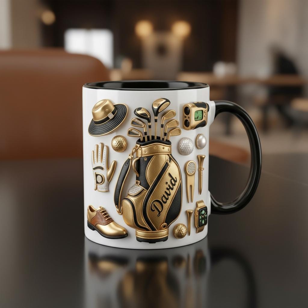 Personalized Golf Lover Mug, Custom Golfer Coffee Mug, Sports Gift for Him Her - image 4
