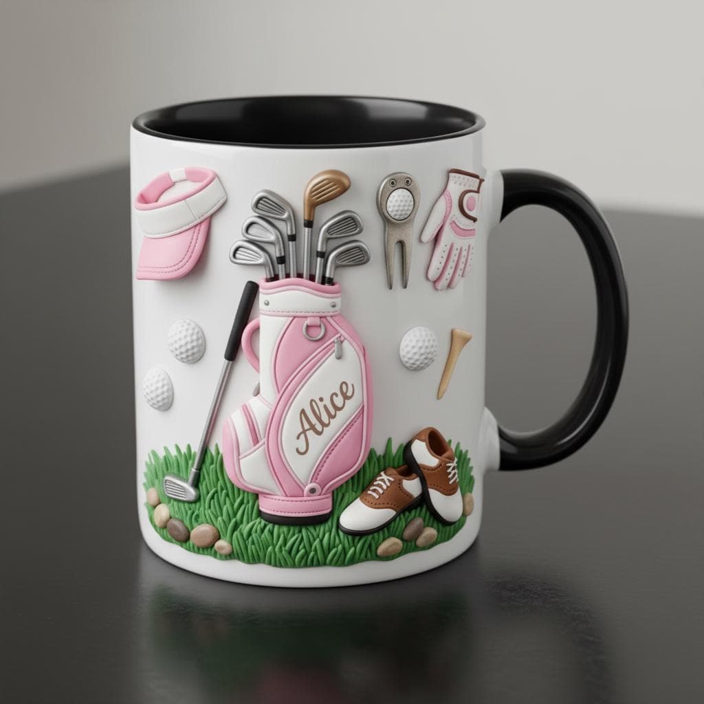Personalized Golf Lover Mug, Custom Golfer Coffee Mug, Sports Gift for Her - image 3