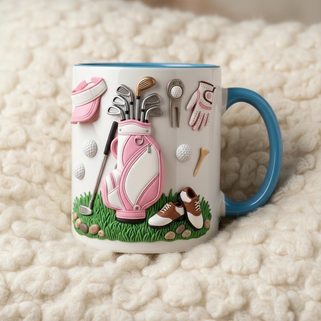 Personalized Golf Lover Mug, Custom Golfer Coffee Mug, Sports Gift for Her - image 2