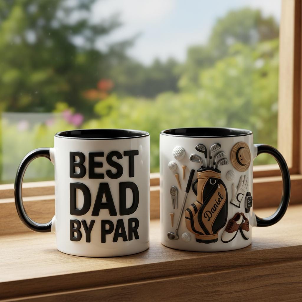 Personalized Golf Lover Mug, Custom Golfer Coffee Mug, Gift for Dad Grandpa - image 2