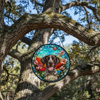 Custom German Shorthaired Pointer Portrait Stained Glass Suncatcher,  Dog Memorial, Custom Dog Portrait from Photo, Sympathy Gifts - image 4