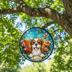 Custom Spaniel dog  Portrait Stained Glass Suncatcher, Stained Glass Dog Memorial, Custom Dog Portrait from Photo, Sympathy Gifts - image 4