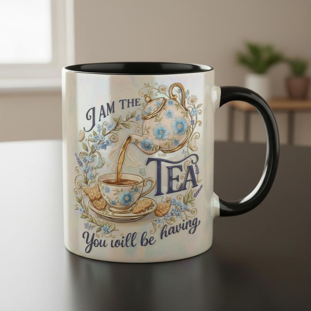 I Am The Tea You Will Be Having Mug, Bookish Romance Reader Accent Cup, Gift For Book Lover - image 2