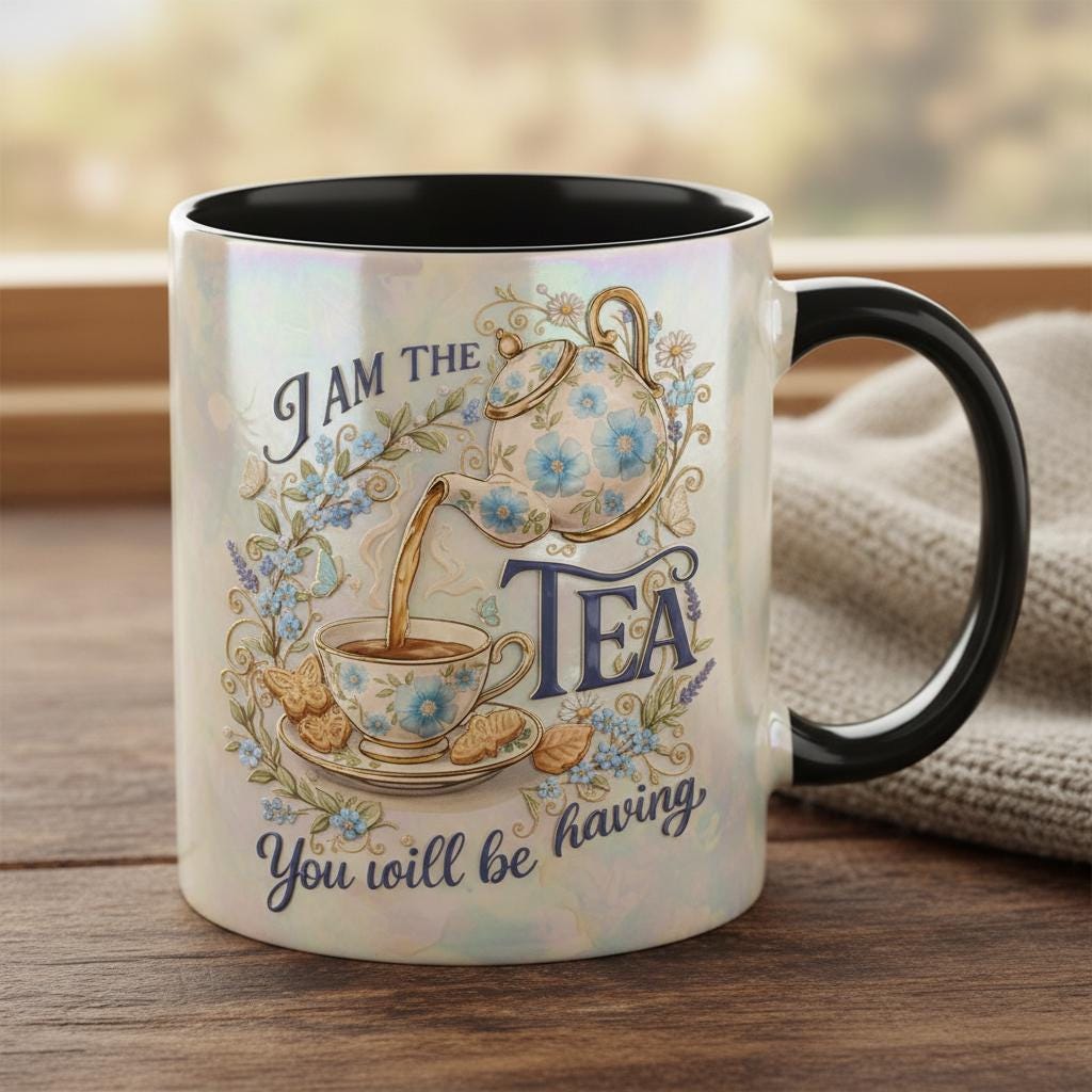 I Am The Tea You Will Be Having Mug, Bookish Romance Reader Accent Cup, Gift For Book Lover