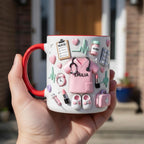 Personalized Nurse Coffee Cup, Nurse Life Custom Name Accent Mug, Gift for Nurse - image 3