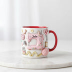 Personalized Sewing Coffee Cup, Custom 3D-Effect Craft Tools Accent Mug, Gift for Women - image 3