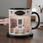 Personalized Nail Artist Coffee Cup, Custom Nail Salon Accent Mug, Manicure Mugs