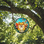 Custom Pomeranian Dog Portrait Stained Glass Suncatcher, Stained Glass Dog Memorial, Custom Dog Portrait from Photo, Sympathy Gifts - image 3