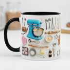 Personalized Baking Lover Mug, Baker Mug with Name, Baking Tools 2D Flat Coffee Cup, Mother's Day Gift - image 4