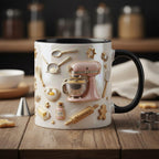 Personalized Baking Lover Mug, Baker Mug with Name, Baking Tools 2D Flat Coffee Cup, Mother's Day Gift - image 4