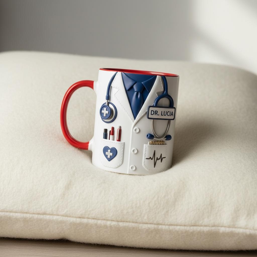 Custom Doctor Mug, Personalized Name Medical Gift, Mom Dad Appreciation Cup, Nurse & Physician Mugs - image 3