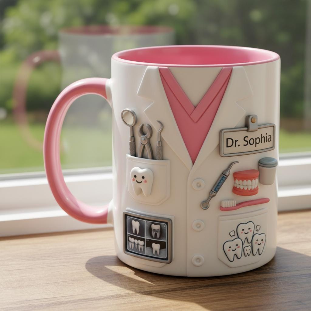 Custom Dentist Mug, Personalized Doctor Gift, Mom/Dad Appreciation Coffee Cup, Nurse Mugs - image 4