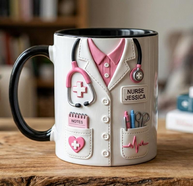 Custom Name Doctor Mug, Personalized Medical Gift, Mom/Dad Appreciation Coffee Cup, Nurse & Physician Mugs