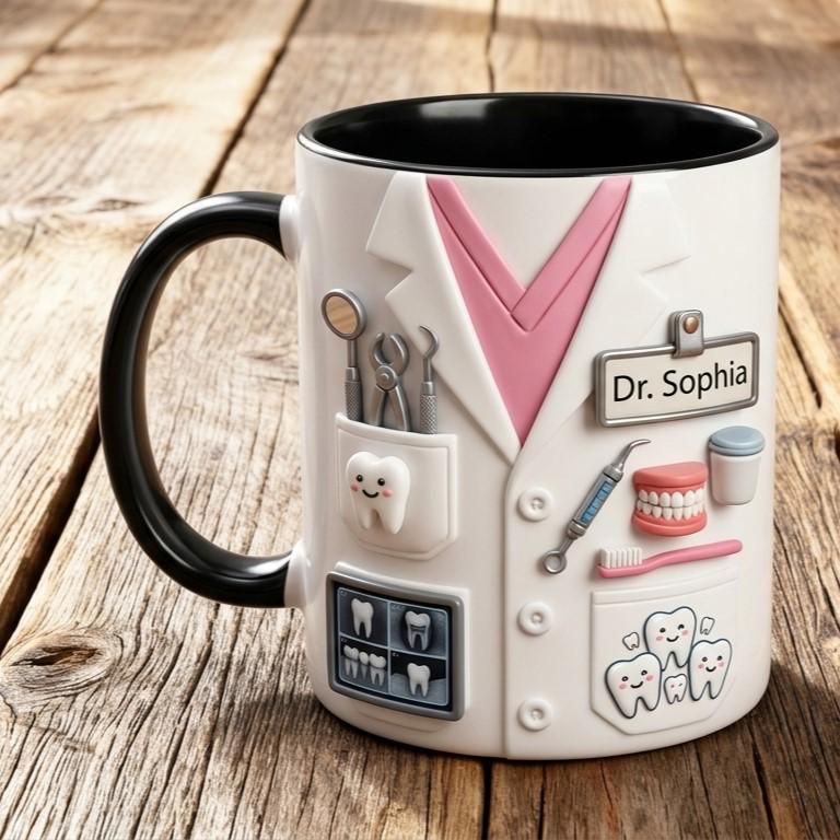 Custom Dentist Mug, Personalized Doctor Gift, Mom/Dad Appreciation Coffee Cup, Nurse Mugs